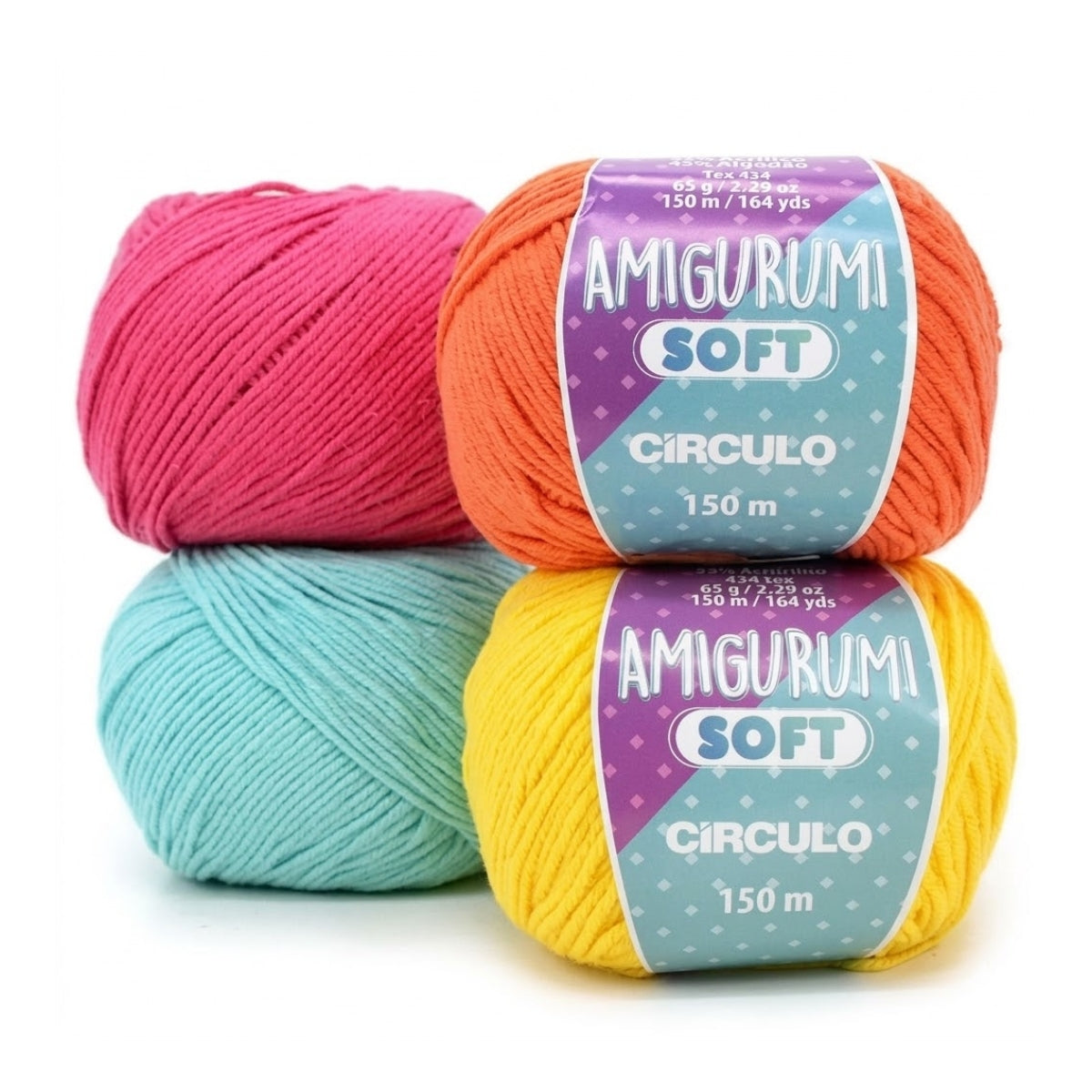 Fio Amigurumi Soft Acrílico Algodão Crochê Tricô 65g 150m Tex 434 - Círculo