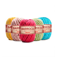 Barbante Barroco Multicolor Algodão Crochê Tricô 200g 226m Tex 885