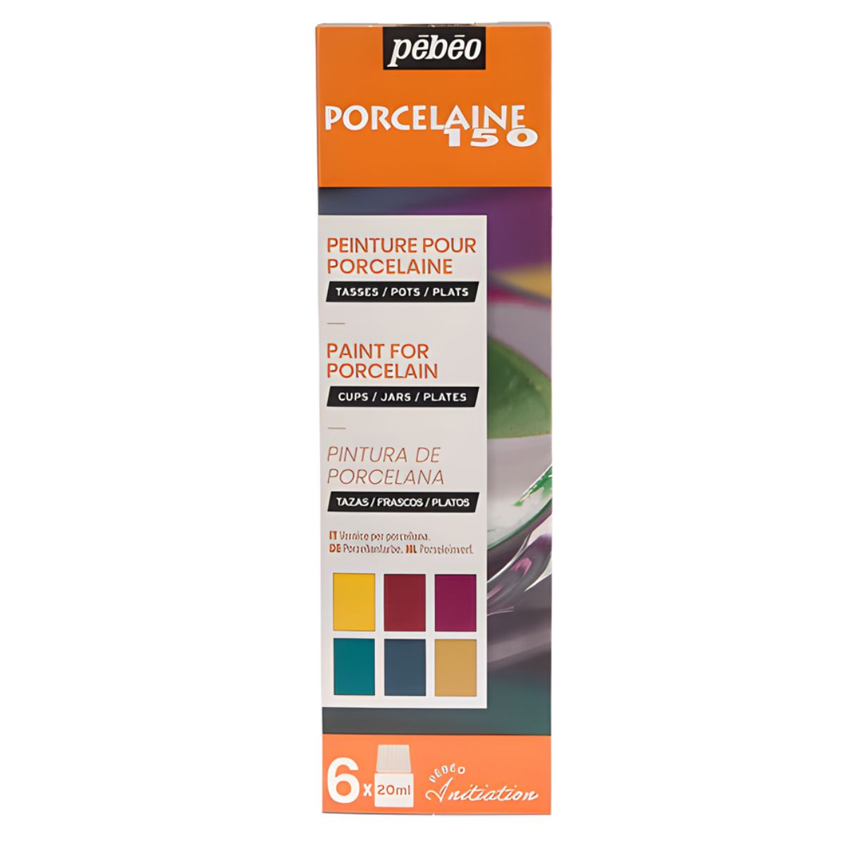 Estojo Tinta para Porcelana 20ml com 6 Unidades Cores 02 - Pebeo