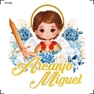 Transfer de Imagem Tiny Pct 5 Arcanjo Miguel 9,8x15cm para Artesanato e Decoração Tit-032 - Litoarte