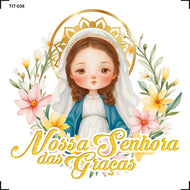 Transfer de Imagem Tiny Pct 5 Nossa S das Graças 9,8x15cm para Artesanato e Decoração Tit-036 - Litoarte