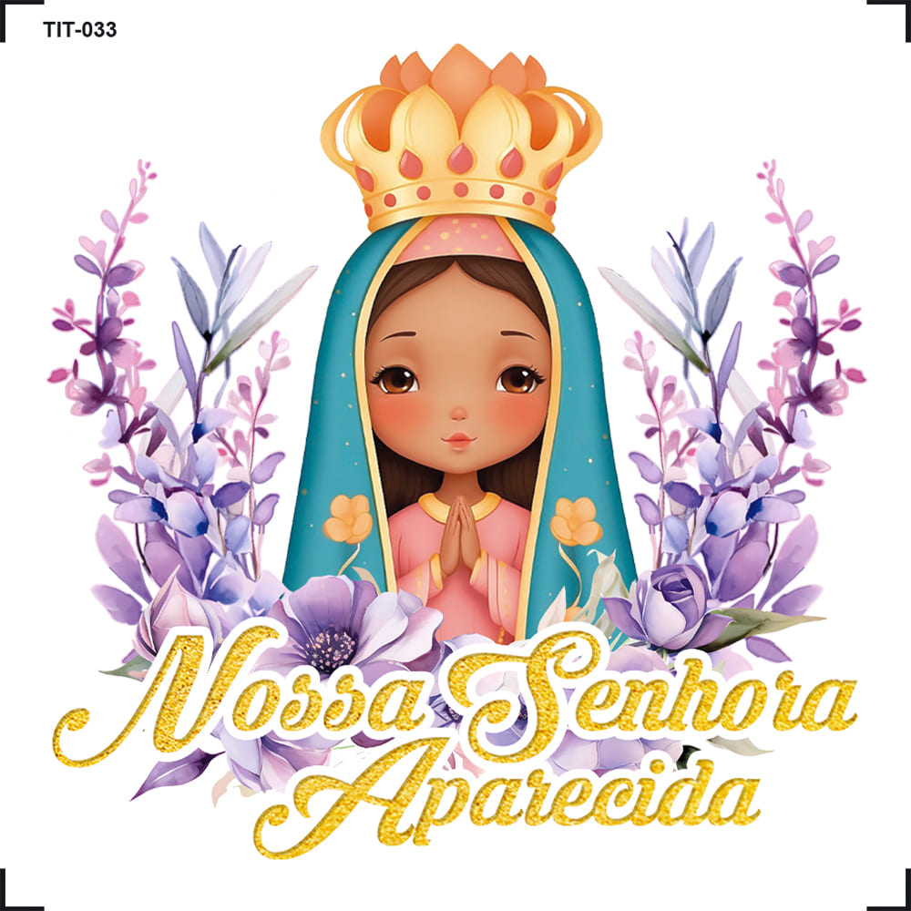 Transfer de Imagem Tiny Pct 5 Nossa S Aparecida 9,8x15cm para Artesanato e Decoração Tit-033 - Litoarte
