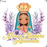 Transfer de Imagem Tiny Pct 5 Nossa S Aparecida 9,8x15cm para Artesanato e Decoração Tit-033 - Litoarte