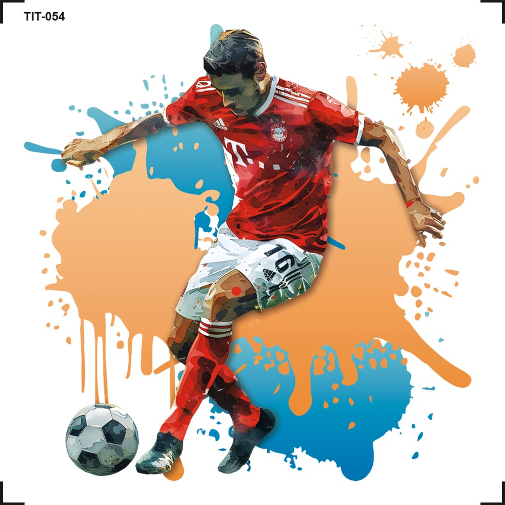 Transfer de Imagem Tiny Pct 5 Jogador de Futebol 9,8x15cm para Artesanato e Decoração Tit-054 - Litoarte