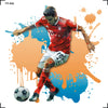 Transfer de Imagem Tiny Pct 5 Jogador de Futebol 9,8x15cm para Artesanato e Decoração Tit-054 - Litoarte