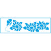Stencil Estreito Margaridas com Borboleta 8x28cm para Pintura Decorativa e Artesanato Ste-107 - Litoarte