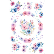 Transfer Espelhado Floral 19,5x29,5cm para Artesanato e Decoração Teb-003 - Litoarte