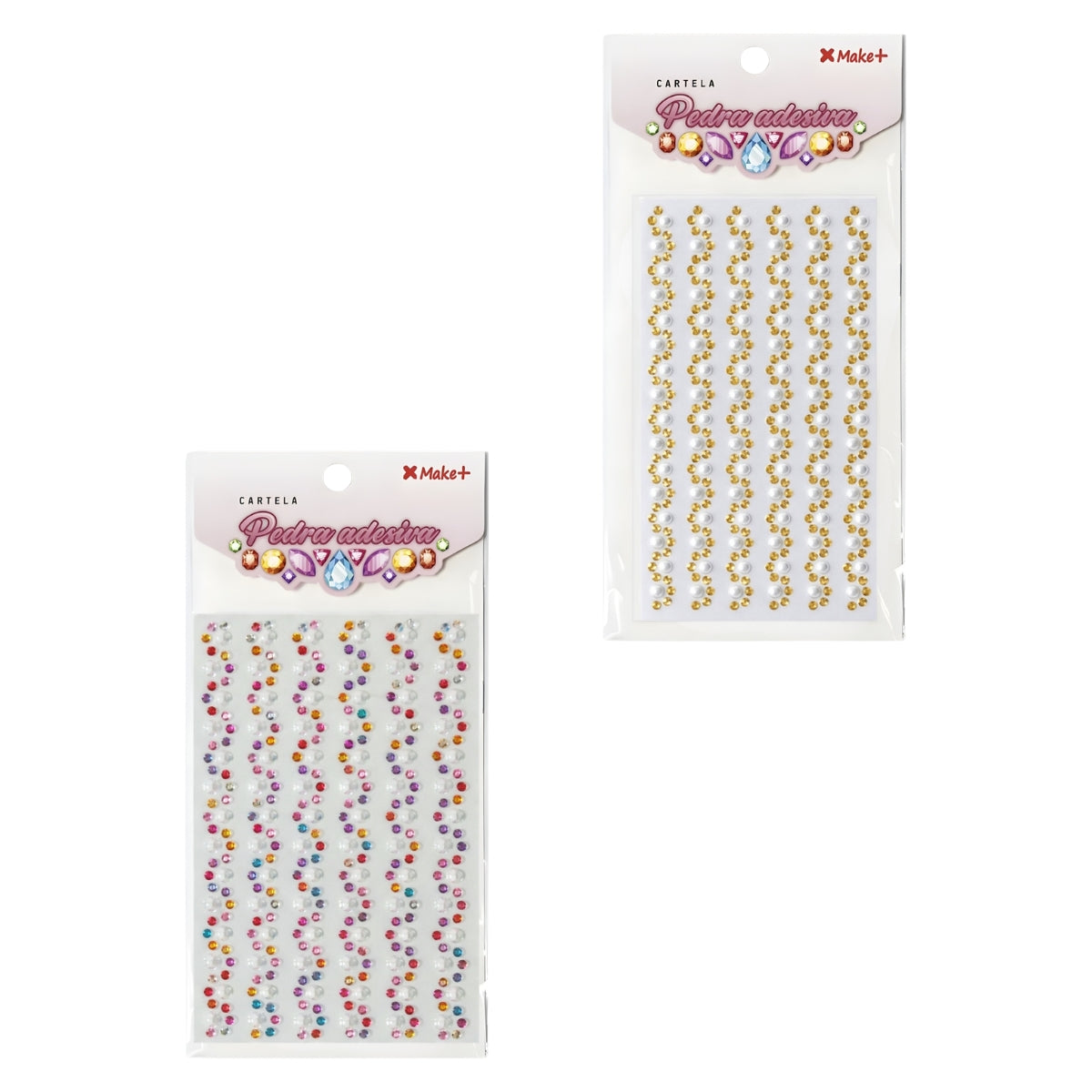Cartela Pedras Adesivas Ondas - Make+