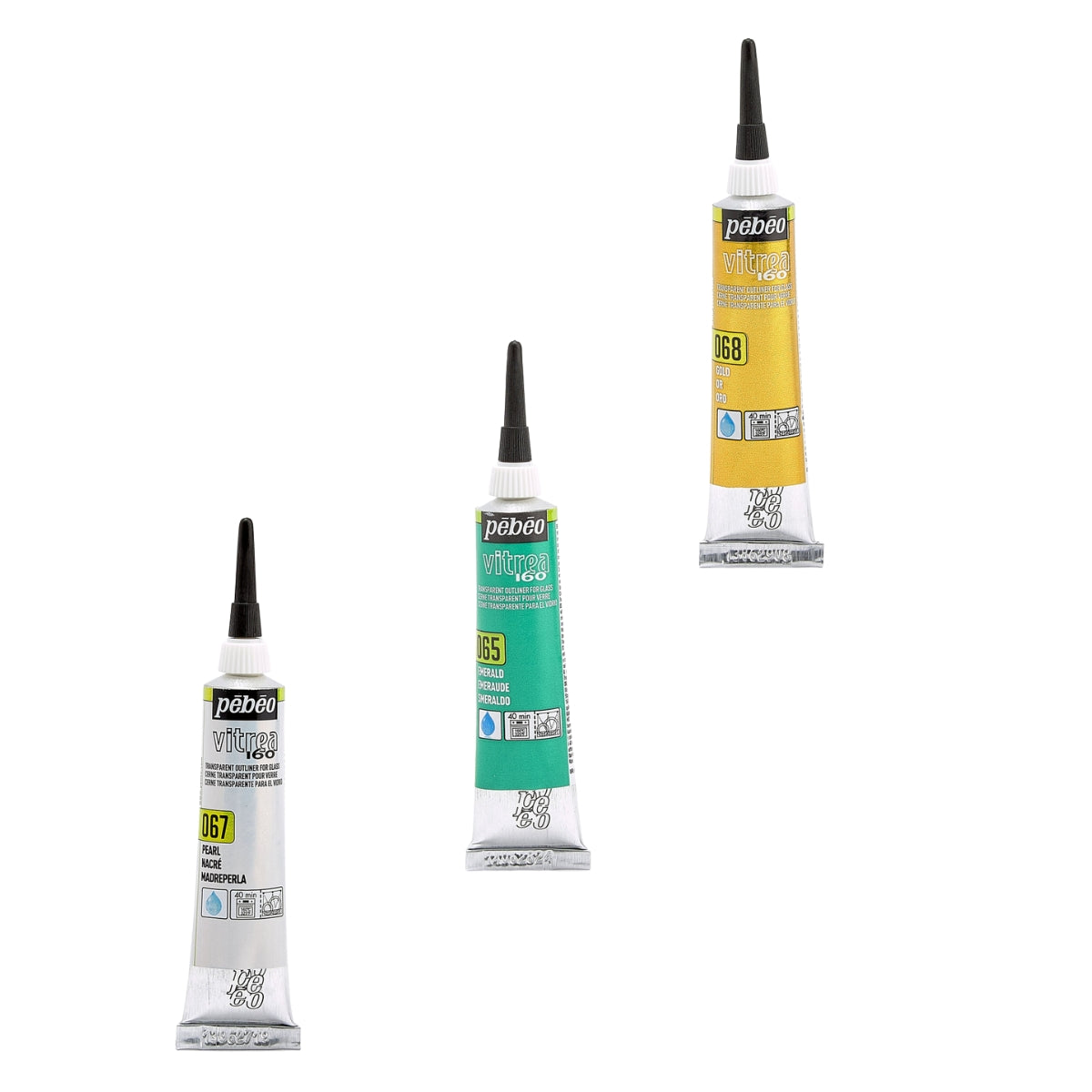 Tinta 3d para Vidro Vitrea 160 Outliner 20ml - Pebeo