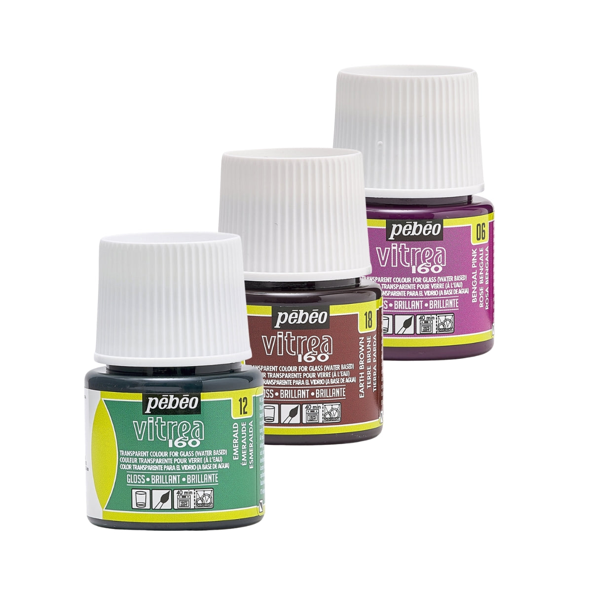 Tinta para Vidro Vitrea 160 Brilhante 45ml - Pebeo