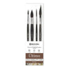 Kit de Pincel Escoda Ultimo 8911 Cerda Sintetico Cabo Curto com 04 Unidades