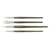 Kit de Pincel Escoda Perla 8912 Cerda Sintetico Cabo Curto com 04 Unidades
