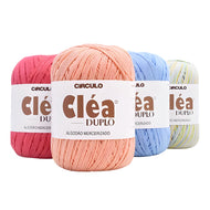 Linha Cléa Duplo Algodão Mercerizado Crochê Tricô 150g 508m Tex 295 - Círculo