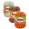 Linha Anne 500 Multicolor Algodão Mercerizado Crochê Tricô 147g 500m Tex 295 - Círculo