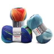 Fio Batik 100% Acrílico Crochê Tricô 100g 360m Tex 277 - Círculo