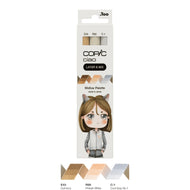 Estojo Marcador Artístico Copic Ciao Layer & Mix Ponta Dupla com 3 Cores Mellow Palette