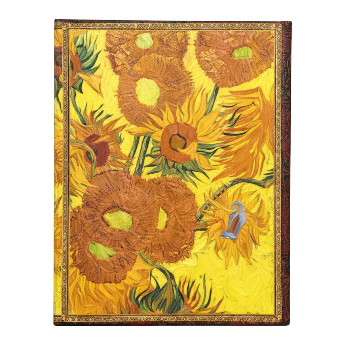 Caderno Pautado Capa Dura Ultra Van Gogh, Sunflowers 18x23cm 144 Páginas 120g/m² - Paperblanks