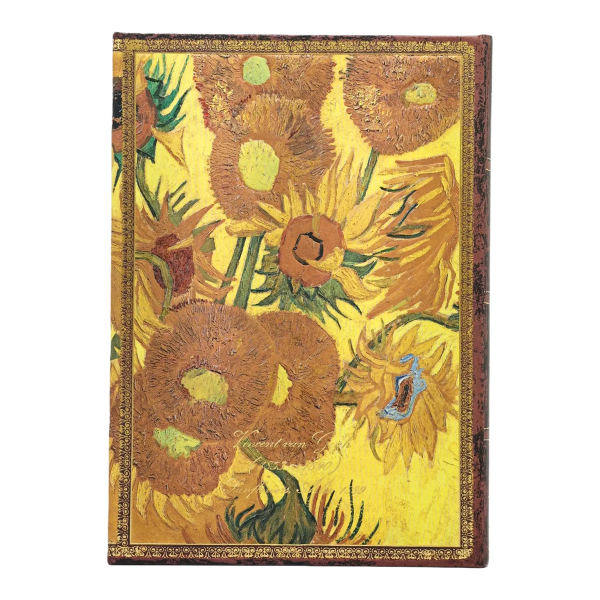 Caderno Pautado Capa Dura Midi Van Gogh, Sunflowers 13x18cm 144 Páginas 120g/m² - Paperblanks