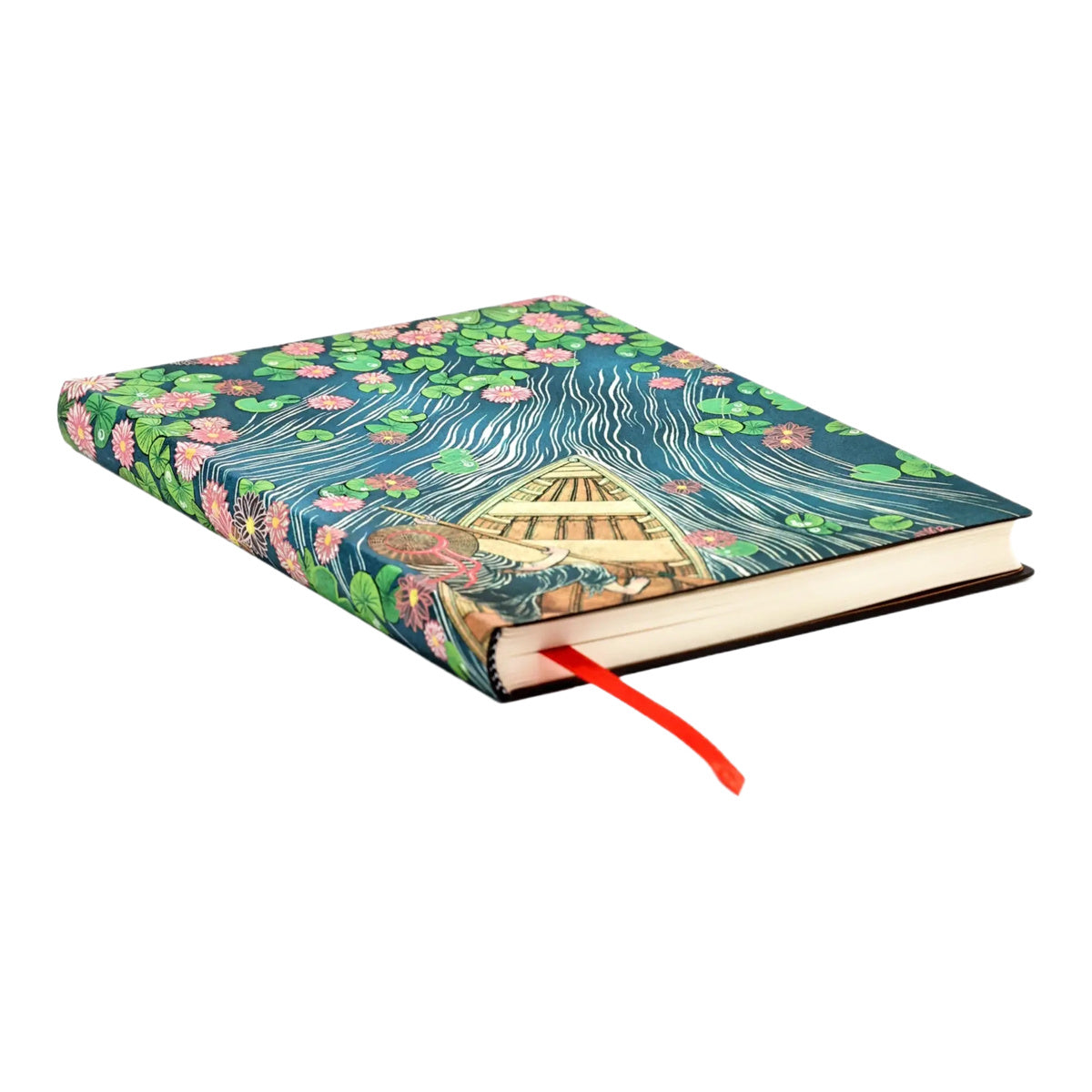 Caderno Pautado Capa Flexível Midi Lotus River 13x18cm 176 Páginas 100g/m² - Paperblanks