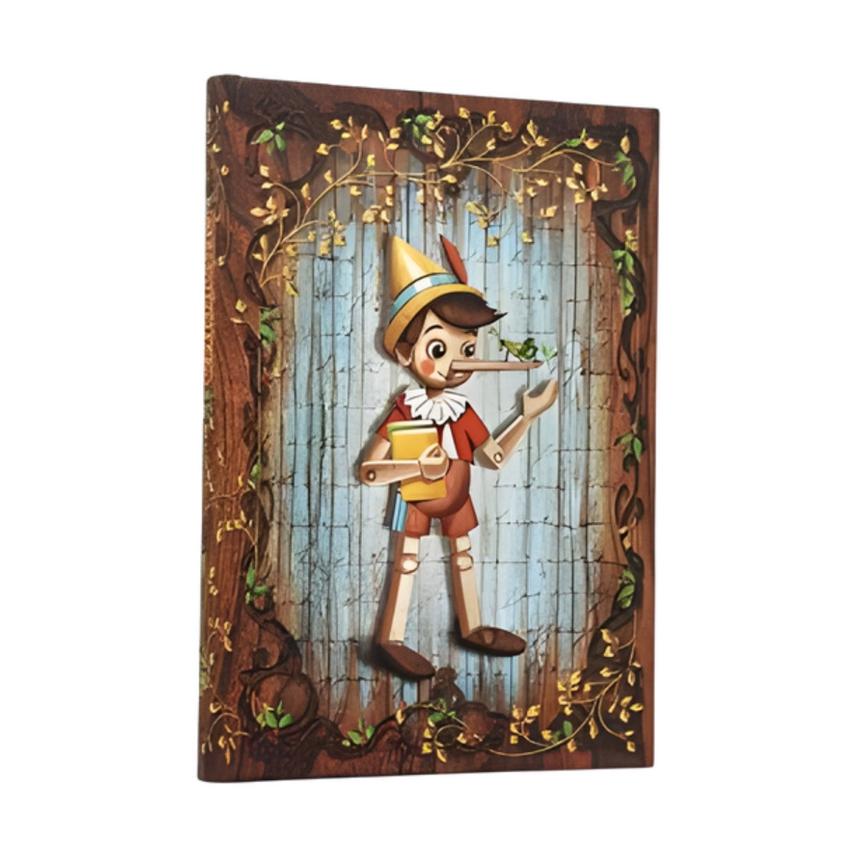 Caderno Pautado Capa Dura Ultra Carlo Collodi, Pinocchio 18x23cm 144 Páginas 120g/m² - Paperblanks