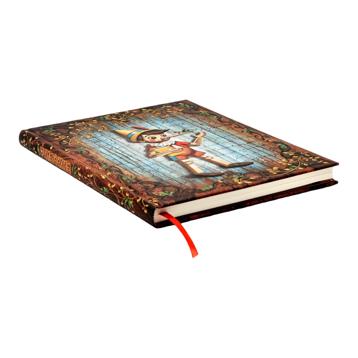 Caderno Pautado Capa Dura Ultra Carlo Collodi, Pinocchio 18x23cm 144 Páginas 120g/m² - Paperblanks