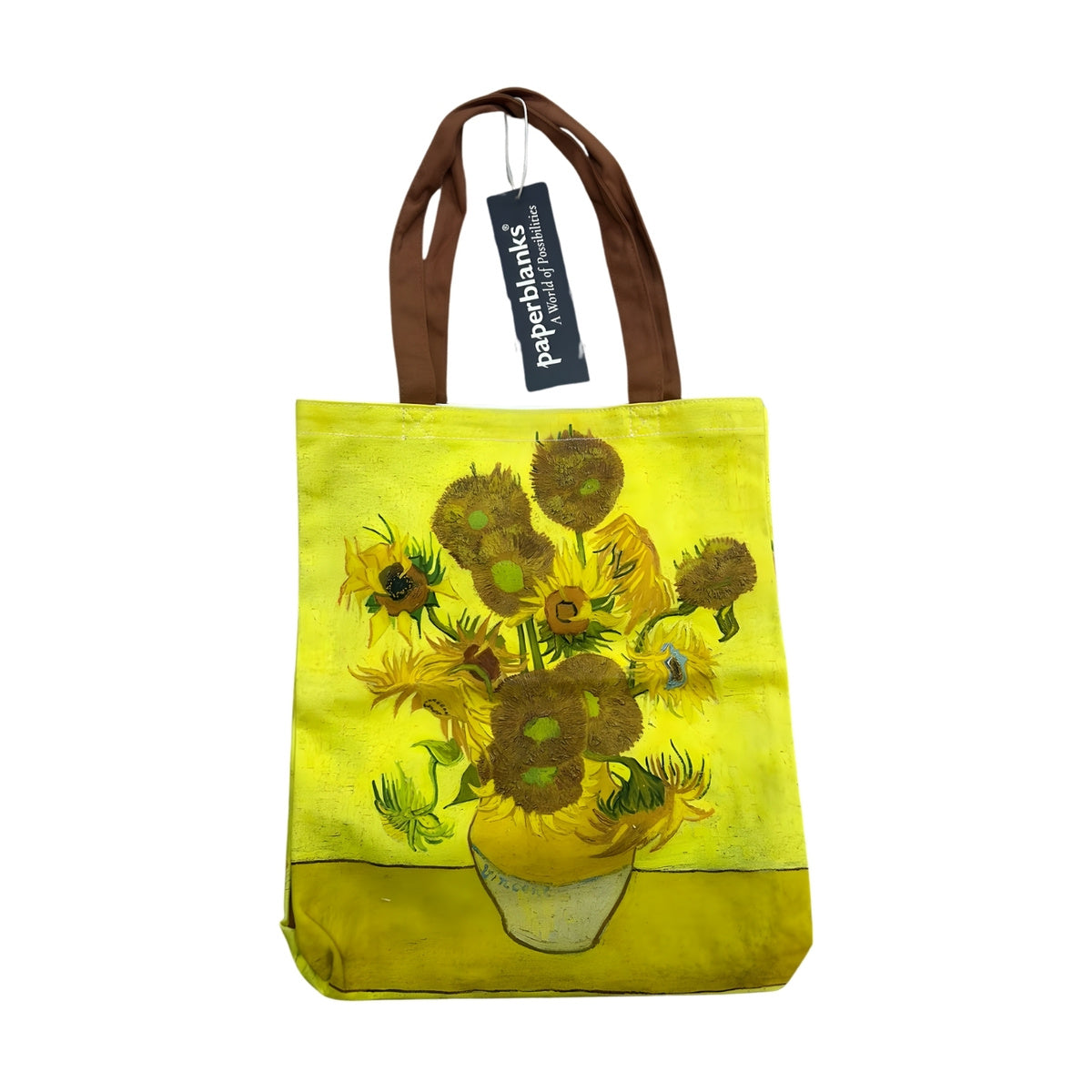 Bolsa Tote de Algodão Van Gogh, Sunflowers 38x38cm para Uso Diário - Paperblanks