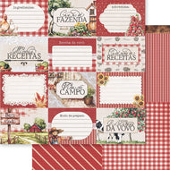 Papel para Scrapbook Dupla Face Receitas do Campo 30,5x30,5cm Sd-1416 - Litoarte