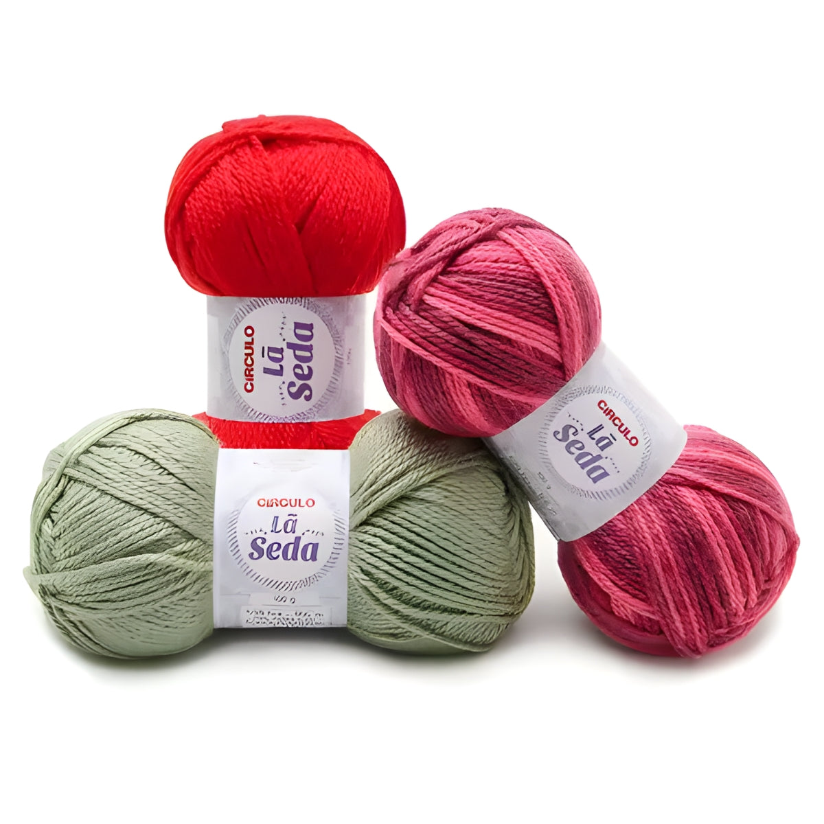 Lã Seda Acrílico com Lã Tricô Crochê 100g 167m Tex 599 - Círculo