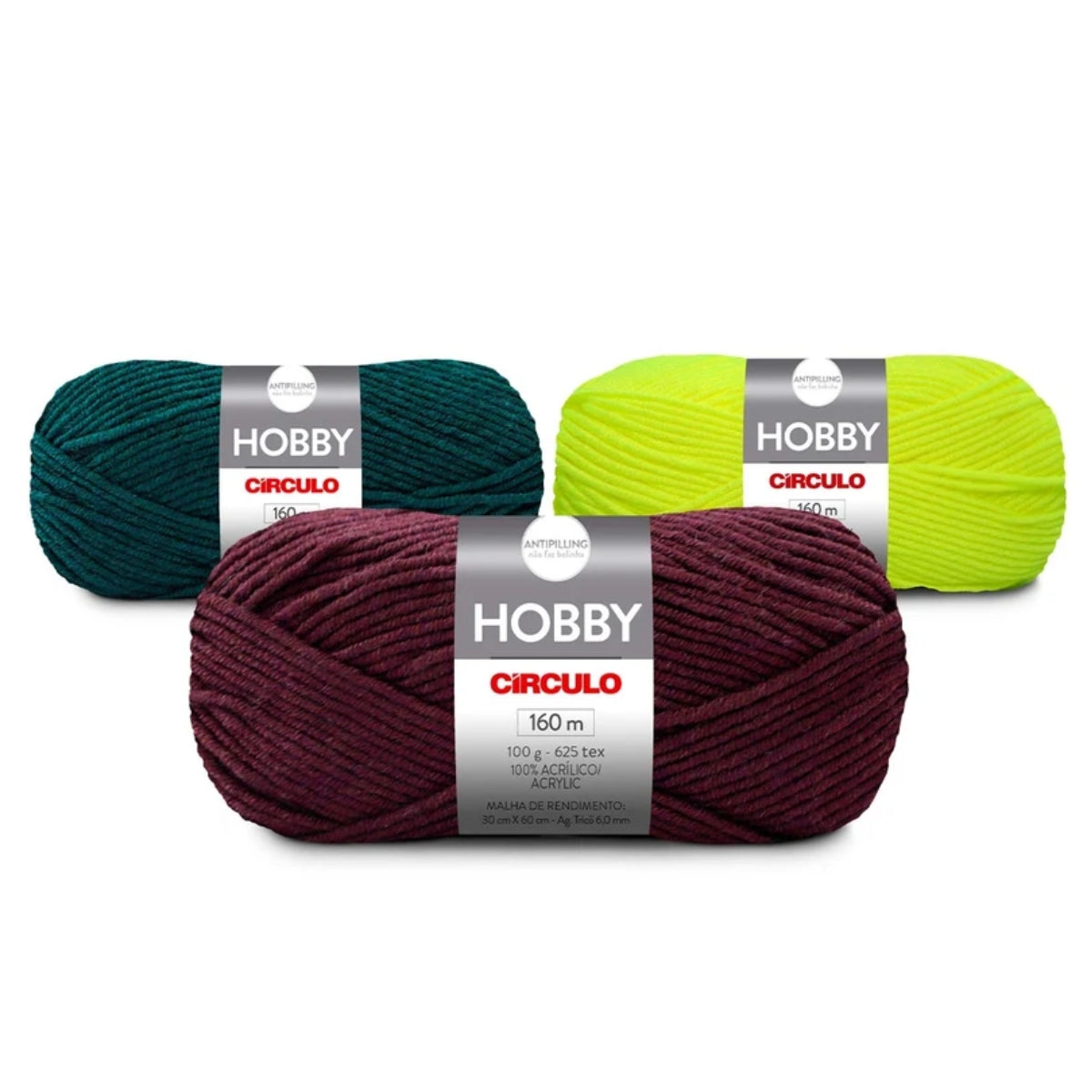 Fio Hobby Acrílico Antipilling Crochê Tricô 100g 160m Tex 625 - Círculo