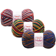 Lã Mollet Multicolor Acrílico Crochê Tricô 100g 200m Tex 500 - Círculo
