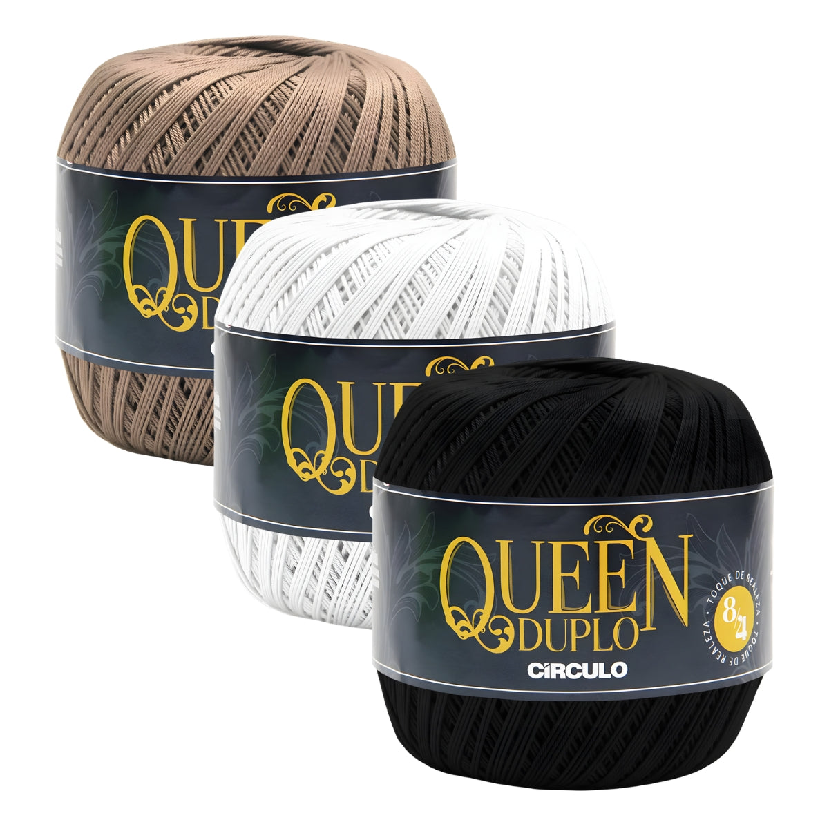 Fio Queen Duplo 8/4 Algodão Egípcio Crochê Tricô 100g 338m Tex 295 - Círculo