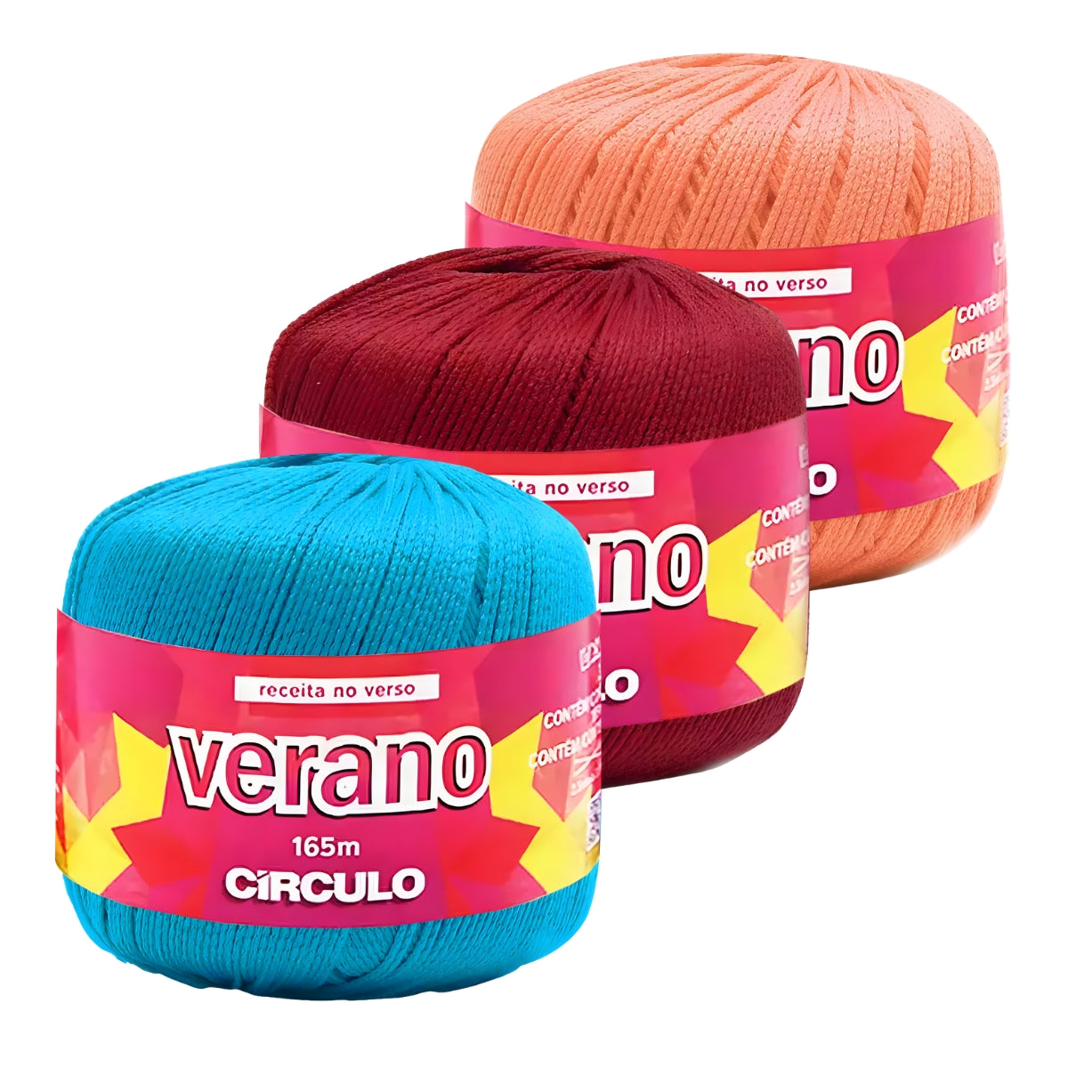 Linha Verano Poliamida Crochê Tricô 50g 165m Tex 302 - Círculo