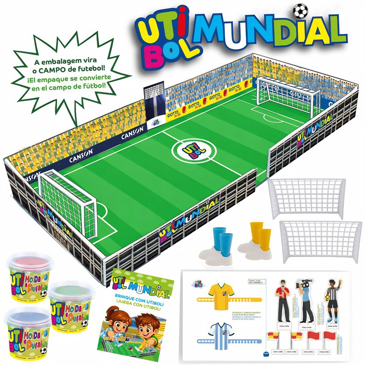 Kit Massinha Que Pula UtiGuti para Modelar com 9 Peças B600127 - Mundial
