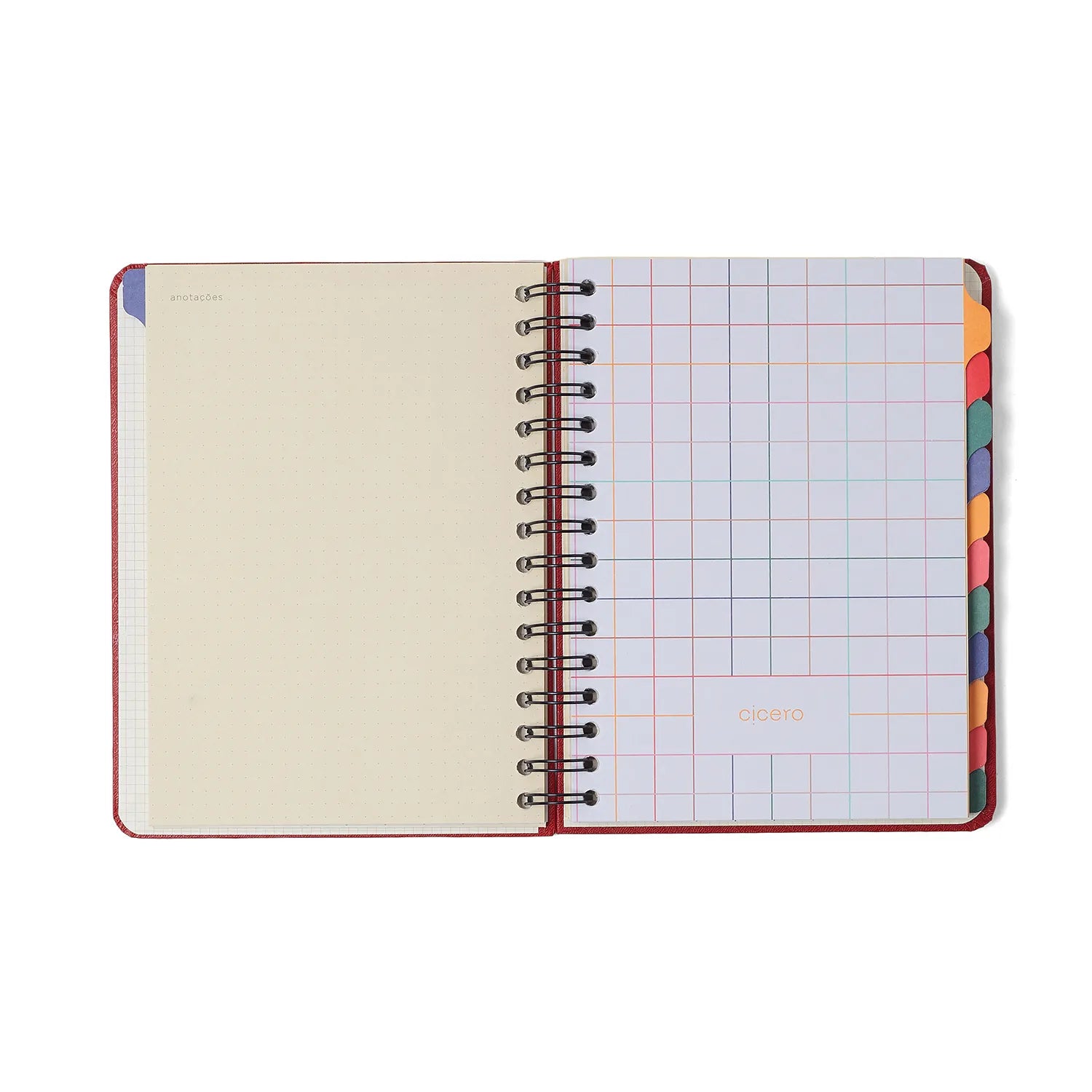 Planner Permanente Wire-o Trancoso Semanal com Notas A5 14,8x21cm 100 Folhas 80g/m² Off White - Cicero