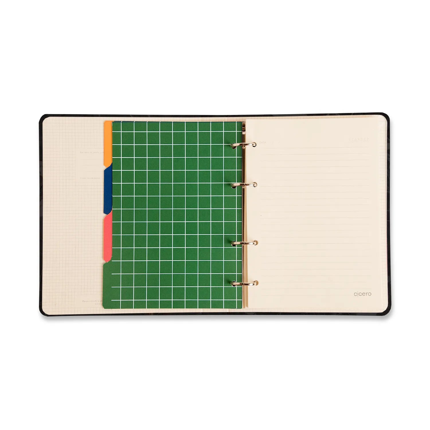Caderno Criativo Argolado Office Duo Trancoso Pautado e Pontilhado A5 14,8x21cm 80 Folhas 80g/m² Off White - Cicero