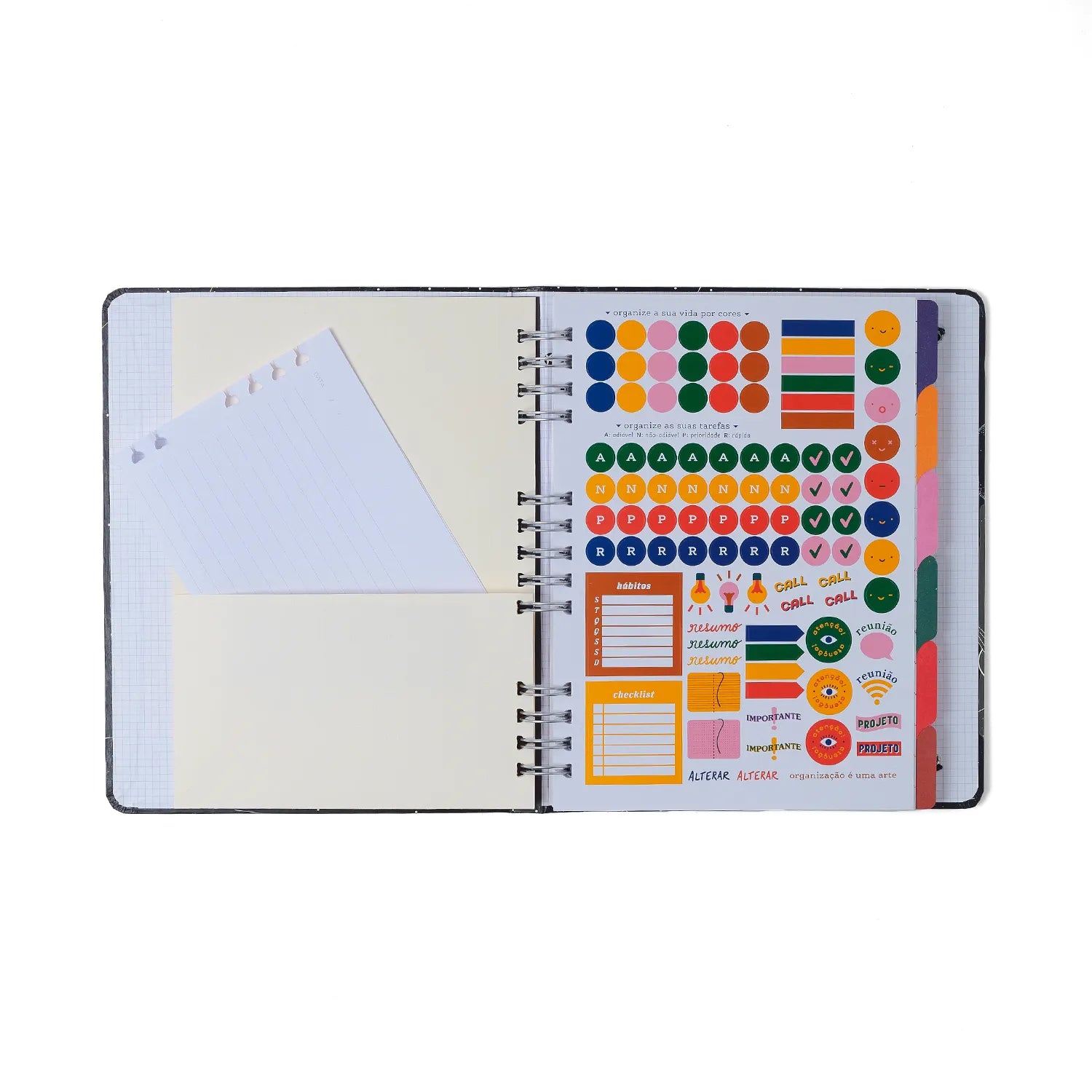 Caderno Organizador Trancoso Pautado e Pontilhado 17x24cm 90 Folhas 90g/m² Off White - Cicero