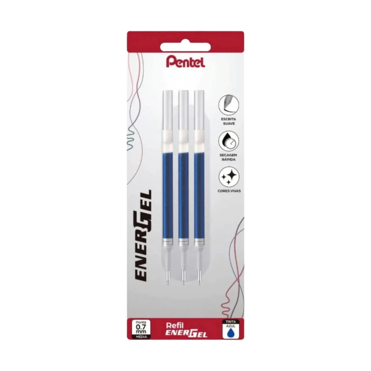 Refil Energel com 3 Unidades - Pentel