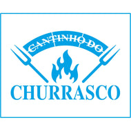 Stencil Retangular Cantinho do Churrasco 20x25cm para Pintura Decorativa e Artesanato Str-162 - Litoarte