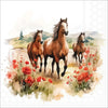 Guardanapo para Decoupage Ambiente 33x33cm com 2 Unidades - Cavalos Trotando