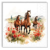 Guardanapo para Decoupage Ambiente 33x33cm com 2 Unidades - Cavalos Trotando