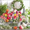 Guardanapo para Decoupage Ambiente 33x33cm com 2 Unidades - Jardim Tulipas