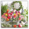 Guardanapo para Decoupage Ambiente 33x33cm com 2 Unidades - Jardim Tulipas