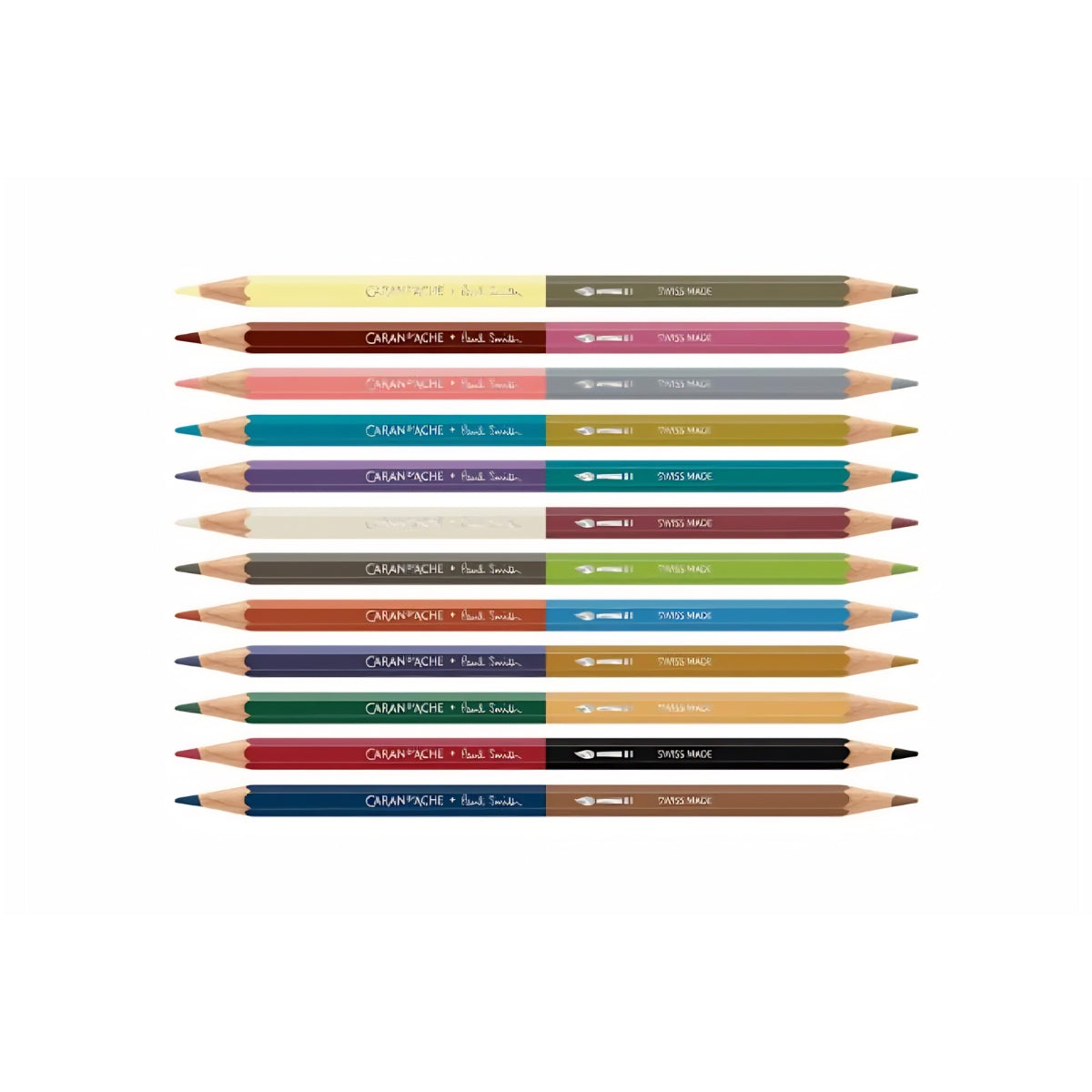 Estojo de Lapis de Cor Carandache Paul Smith com 12 Unid + 1 Pincel