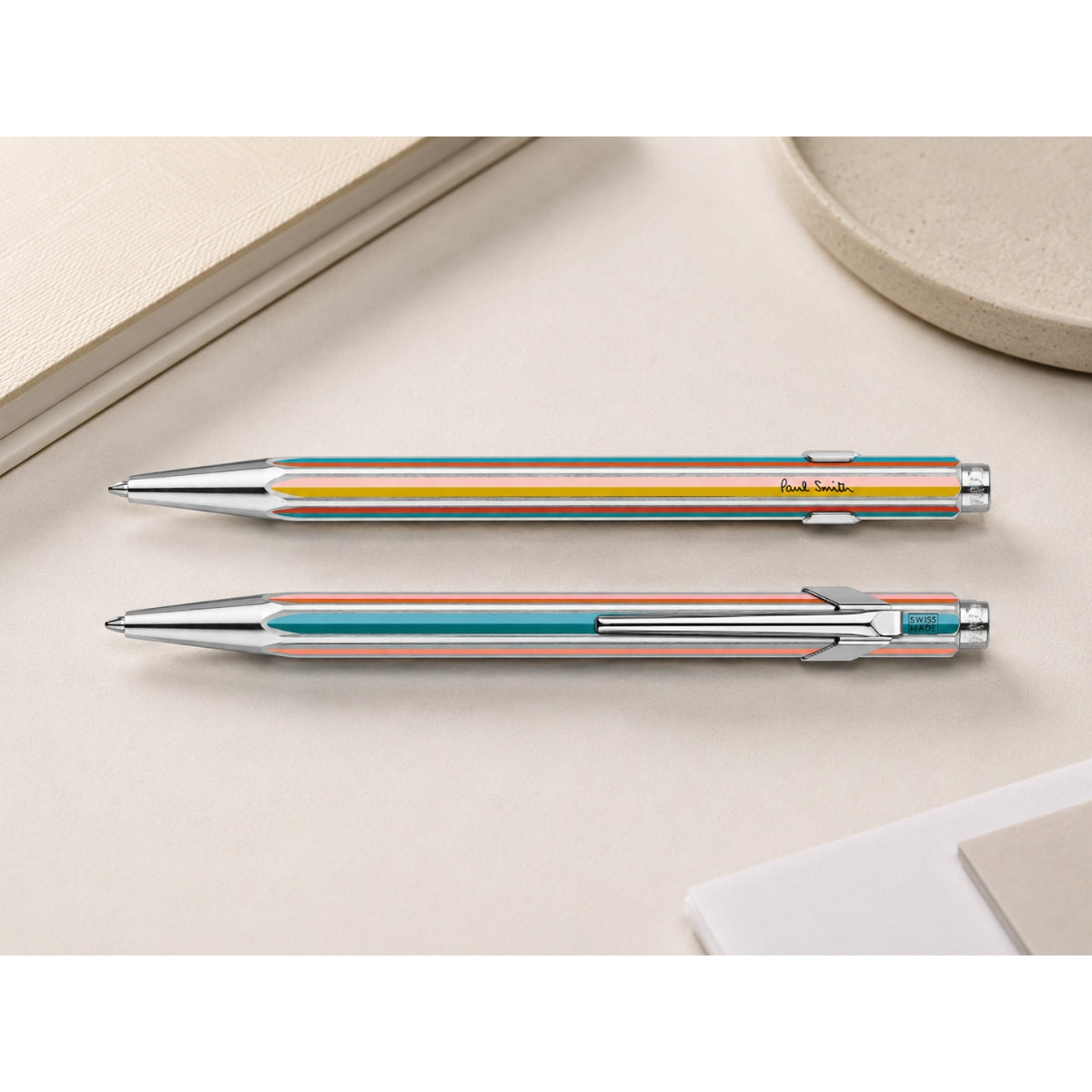 Caneta Esferografica Carandache 849 Ballpoint Paul Smith Edição Especial Prata