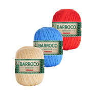 Barbante Barroco Maxcolor 6 Algodão Crochê Tricô Decoração 200g 226m Tex 885 - Círculo