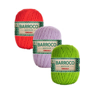 Barbante Barroco Maxcolor 6 Algodão Crochê Tricô Decoração 400g 452m Tex 885 - Círculo