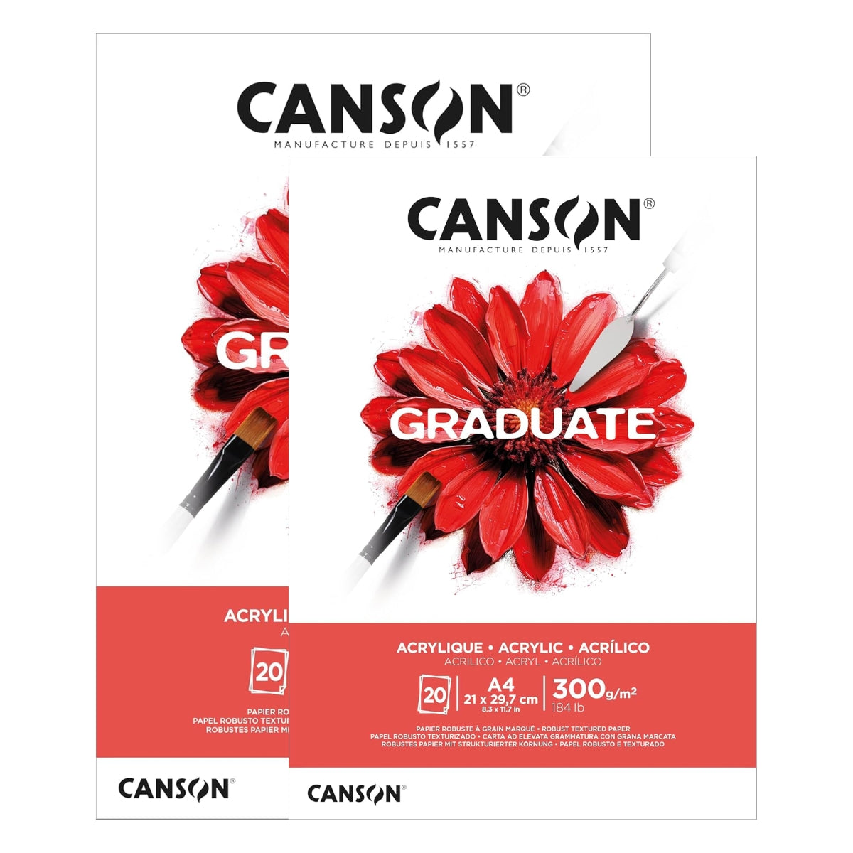 Bloco Papel para Acrílico Graduate 300g/m² 20 Folhas - Canson