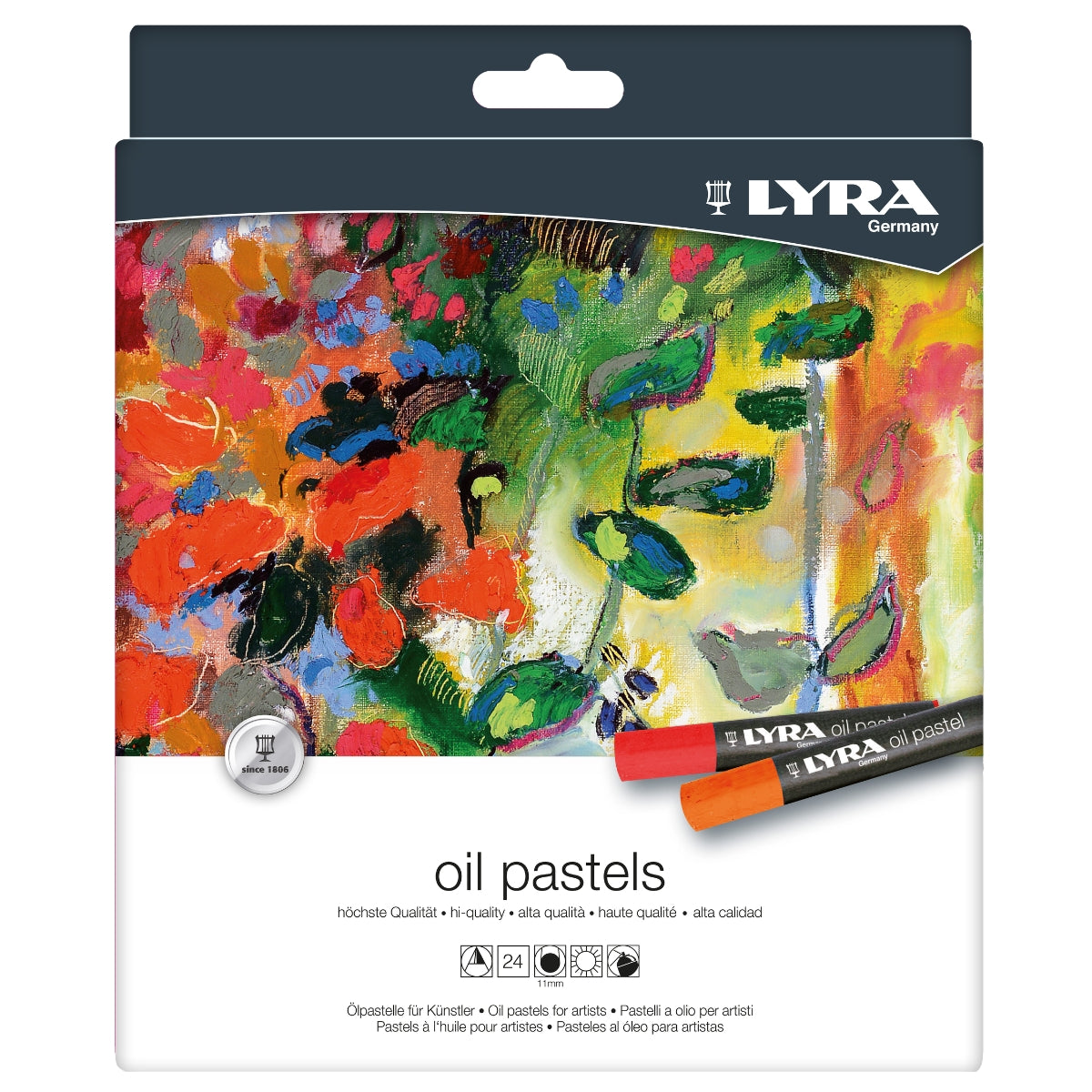 Estojo Giz Pastel Oleoso Oil Pastels com 24 Cores - Lyra
