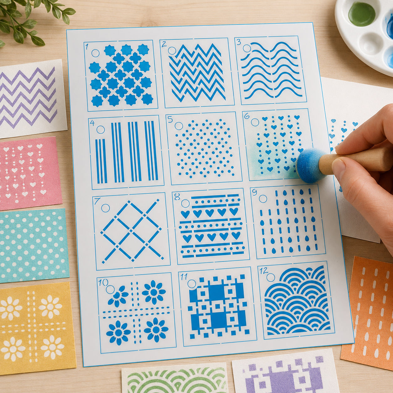 Kit Mini Stencil Coleção Goods 17x21cm para Pintura Decorativa e Artesanato Stmi-036 - Litoarte