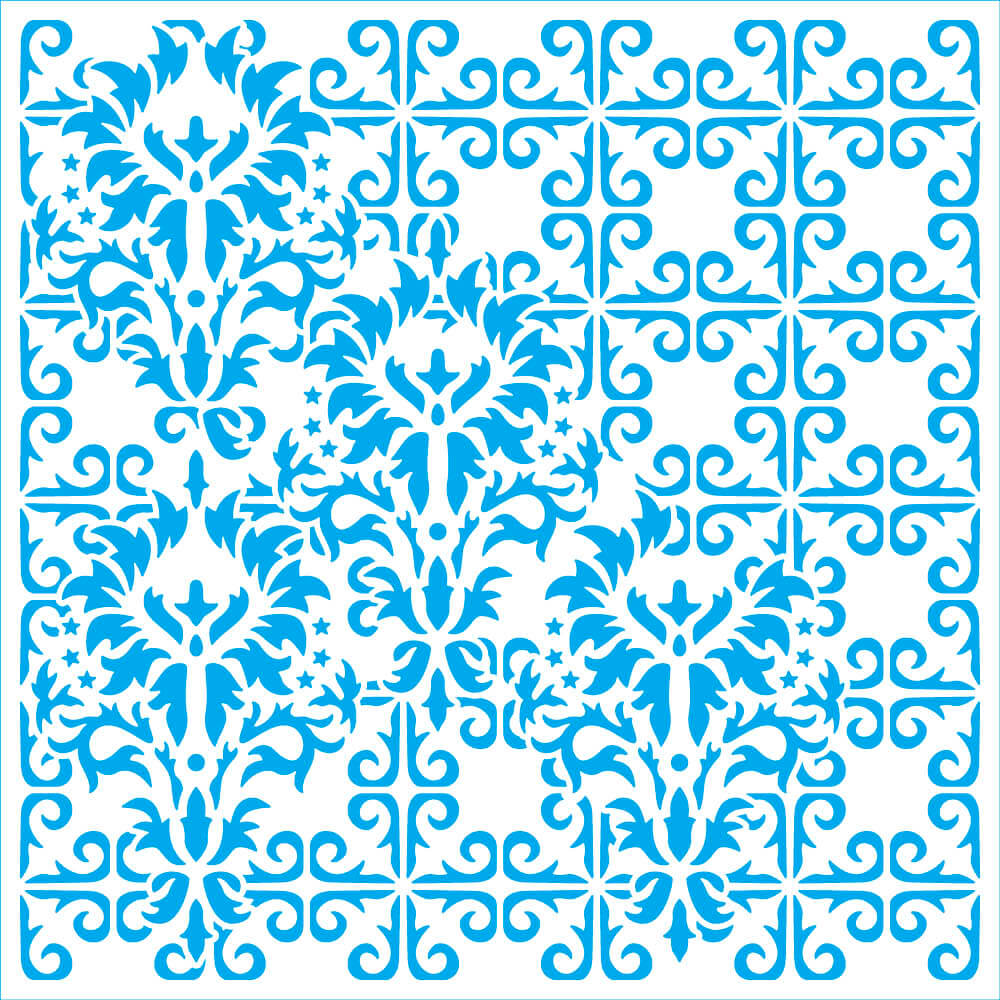 Stencil - Azulejo 20x20cm para Pintura Decorativa e Artesanato Stxx-372 - Litoarte